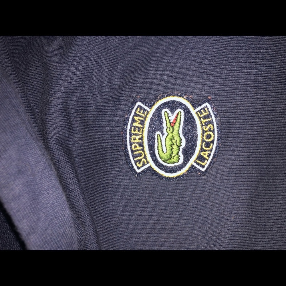 Supreme LACOSTE Hoodie Navy